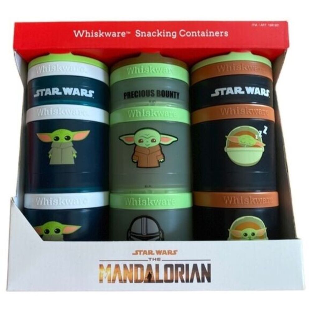 Whiskware  Star Wars The Mandalorian Stackable‎ Portable Snacking Containers